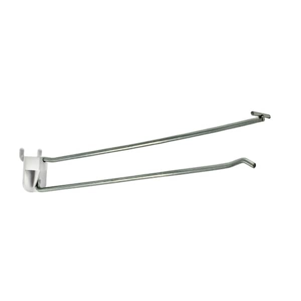 10" Metal Wire Flip Scan Plastic Quick Back Hook: 0.212" Dia., PK50